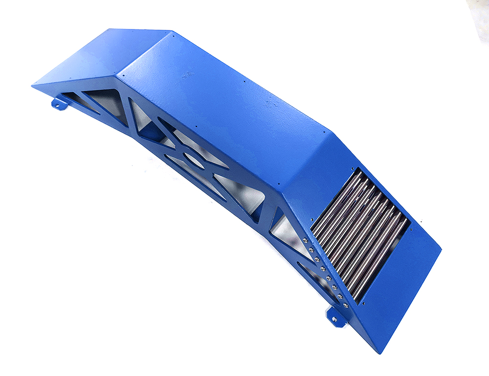 22.ZF178BLUE Metal Display Ramp 375x100x75mm for 1/10 Scale Off-Road (minor scratches) - Image 1