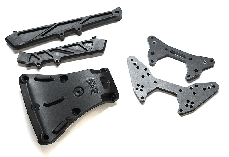 23.AK21 Original Arrma Chassis Brace + Shock Tower for 1/7 Felony 6S BLX (like new, take - Image 1