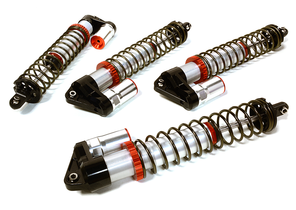 24.AM13 Billet Machined Piggyback Shock Set (4) for Traxxas X-Maxx 4X4 - Image 1