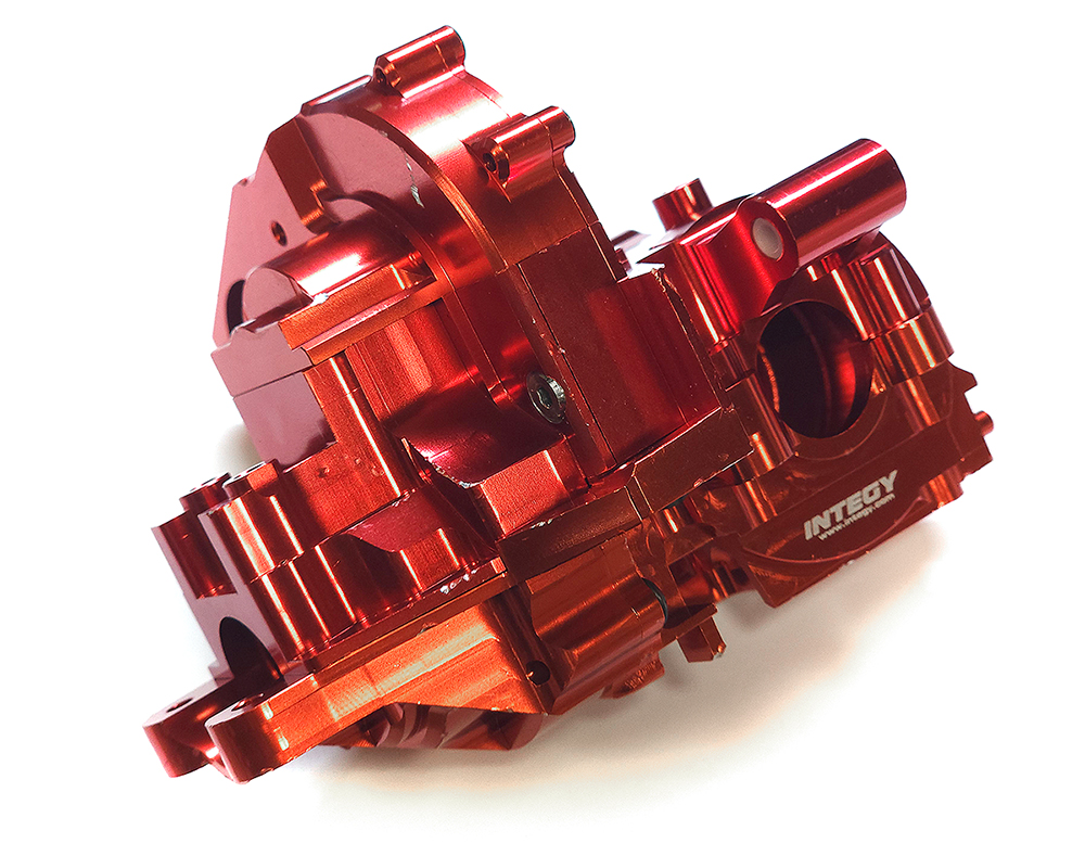 24.ZF208 Red Billet Machined Rear Bulkhead for Traxxas 1/10 Maxx 4S (new, damaged) - Image 1