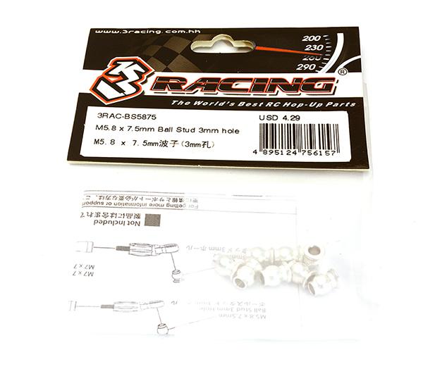 3RAC-BS5875 M5.5 x 7.5mm Ball Stud 3mm Hole - Image 1