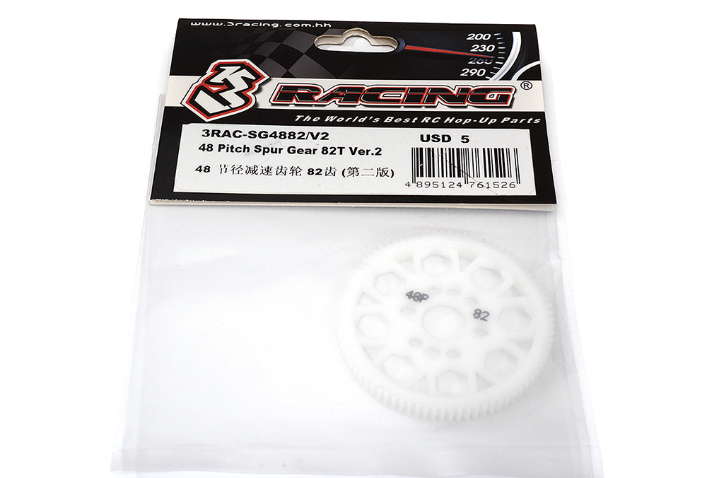 3RAC-SG4882V2 3Racing 48 Pitch Plastic Spur Gear 82T Ver.2 - Image 1