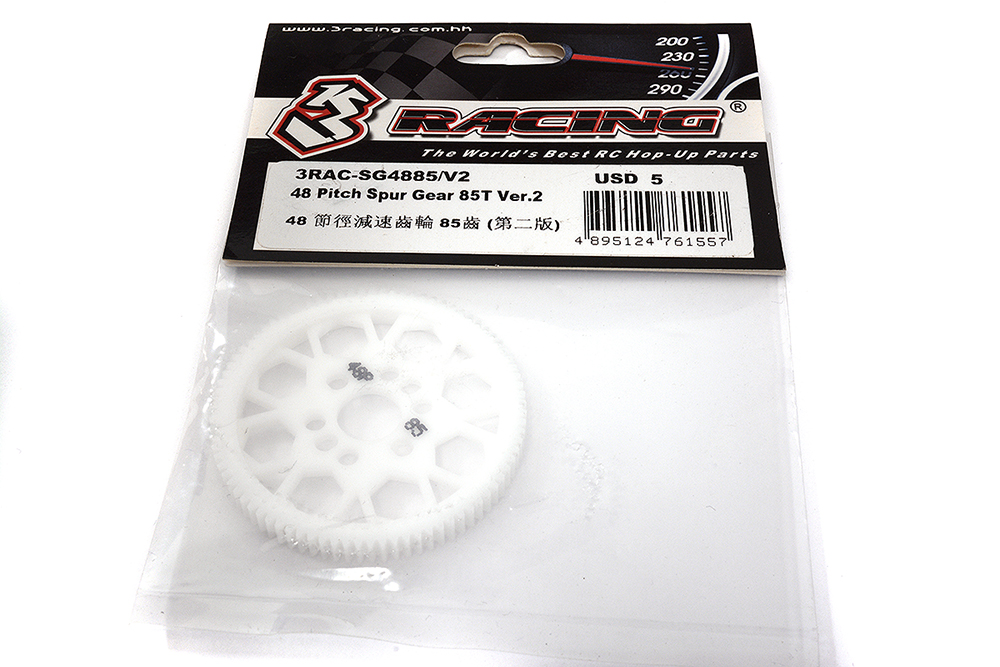 3RAC-SG4885V2 3Racing 48 Pitch Plastic Spur Gear 85T Ver.2 - Image 1