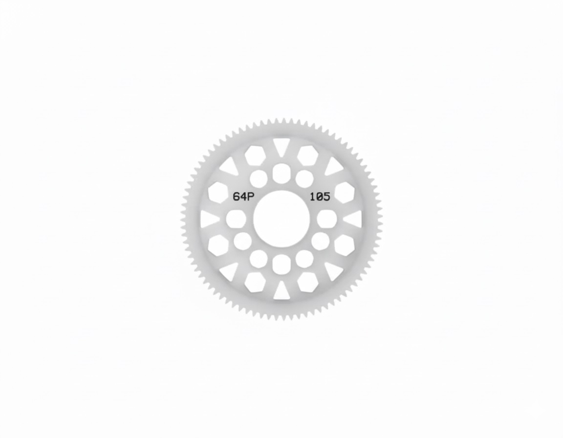 3RAC-SG64105V2 3Racing 64 Pitch Plastic Spur Gear 105T Ver.2 - Image 1