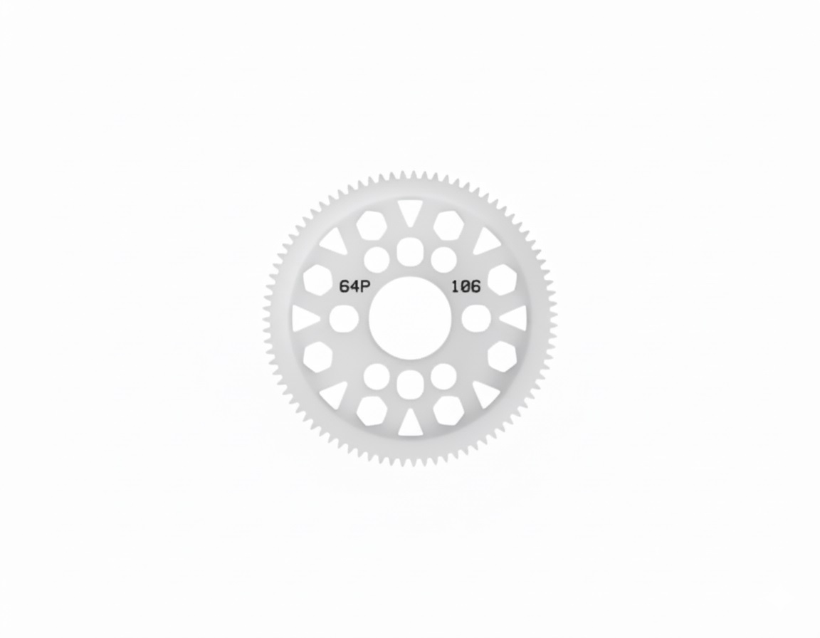 3RAC-SG64106V2 3Racing 64 Pitch Plastic Spur Gear 106T Ver.2 - Image 1