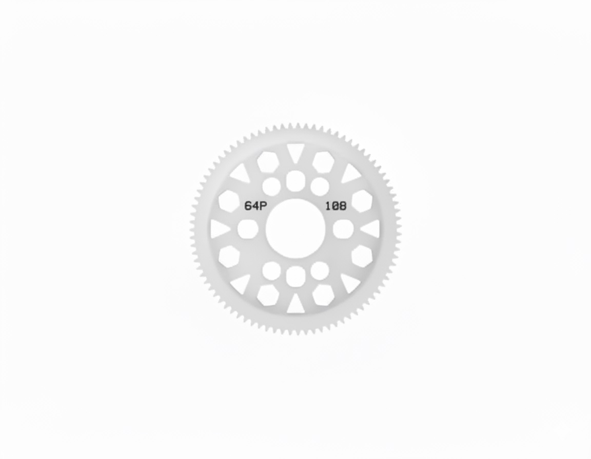 3RAC-SG64108V2 3Racing 64 Pitch Plastic Spur Gear 108T Ver.2 - Image 1