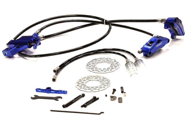 BAJ226BLUE Billet Machined Type IV Hydraulic Front Brake System for HPI Baja 5B, 5T & 5SC - Image 1