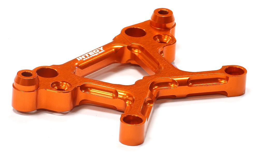 BAJ353ORANGE Billet Machined T5 Front Shock Tower for HPI Baja 5B, 5T & 5SC - Image 1