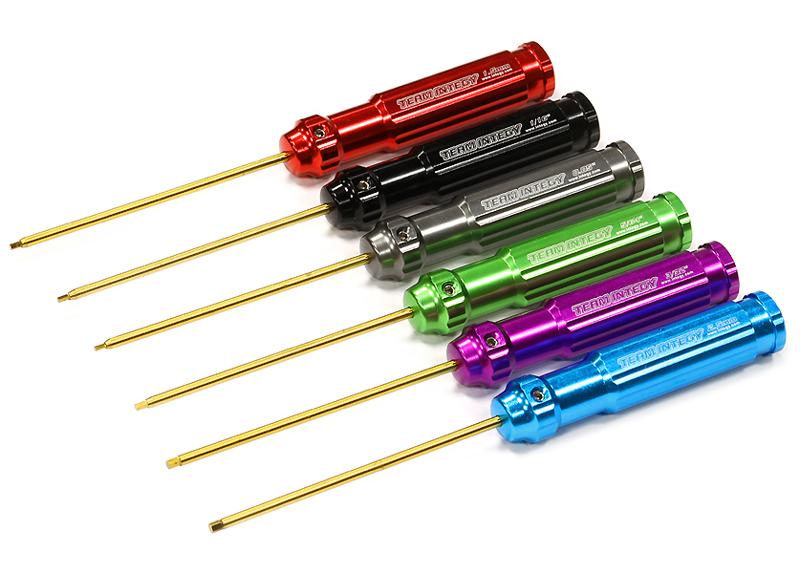 C22301 6-Piece Titanium Nitride Allen Hex Wrench Set with 18mm O.D. Handle - Image 1