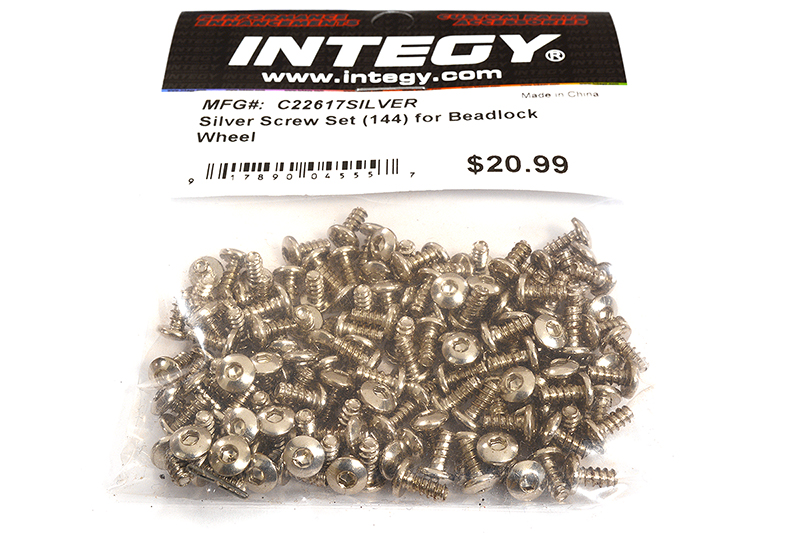 C22617SILVER Silver Screw Set (144) for Beadlock Wheel - Image 1
