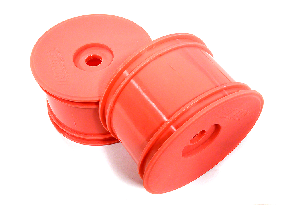 C22678ORANGE 3.2 Dish Wheel 0-Offset (2) for 17mm Monster Truck & 1/8 Truggy W=56mm - Image 1
