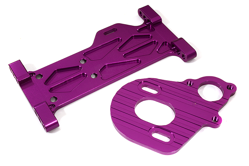 C22785PURPLE Alloy Gearbox Holder for AX10 Scorpion - Image 1