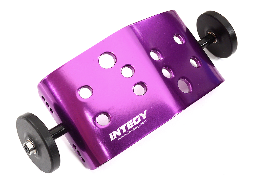 C22867PURPLE Alloy Roller Skid Plate for Axial AX10 Scorpion - Image 1
