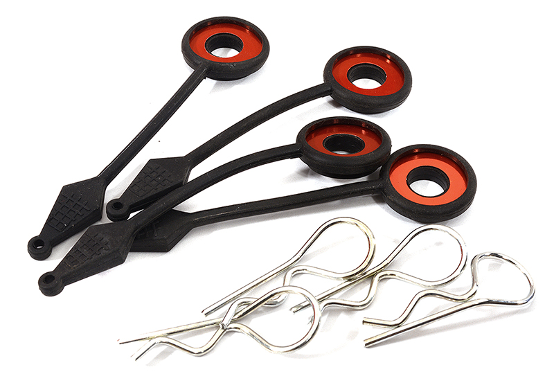 C23258RED Large Body Pin w/ Holder System (4) for 1/8 Scale - Image 1