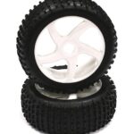 Mounted 1/8 Buggy 5 Spoke-S 17mm Wheel+Pattern C Tire Set (2) (O.D.=110mm)
