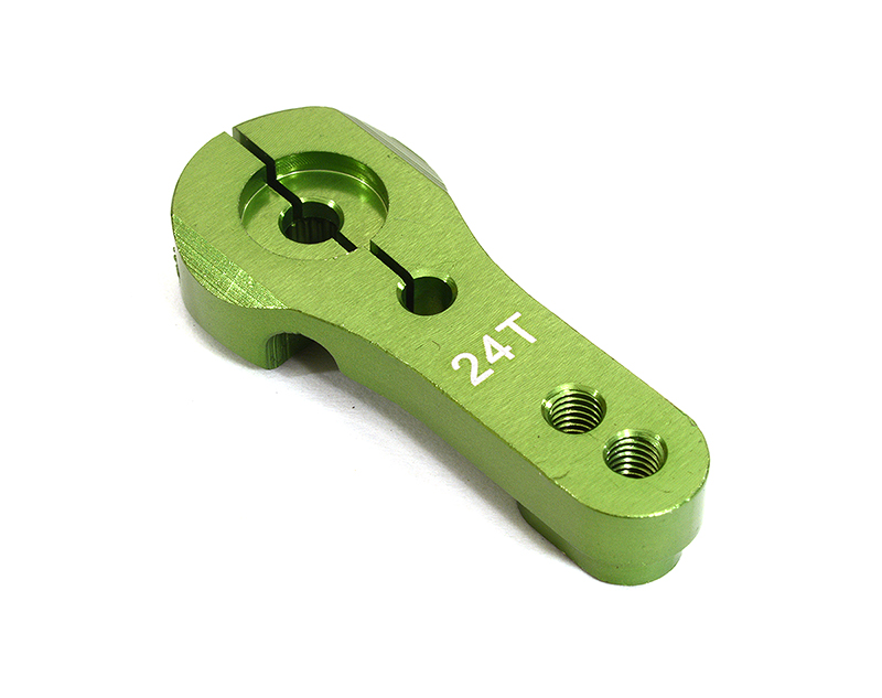 C23743GREEN Billet Machined Alloy Servo Horn 24T for Hitec Servo (r=20, 24mm) - Image 1
