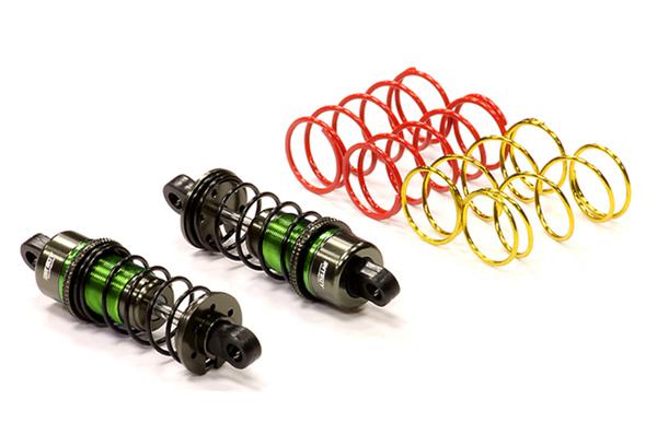C23831GREEN Billet Machined XSR7 Shock Set for 1/10 Touring Car & Drift Car (L=56mm-59mm) - Image 1