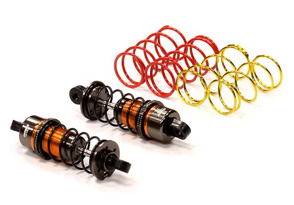 C23831ORANGE Billet Machined XSR7 Shock Set for 1/10 Touring Car & Drift Car (L=56mm-59mm) - Image 1