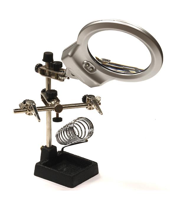 C23962 Soldering Workstation Stand w/ LED Light & Magnifying Glass - Image 1