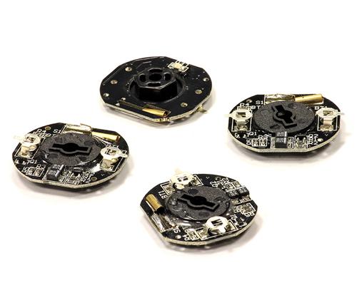 C24044BLUE Dynamic LED Wheel Light Kit (4) by G.T. Power for 1/10 Drifting and Touring Car - Image 1