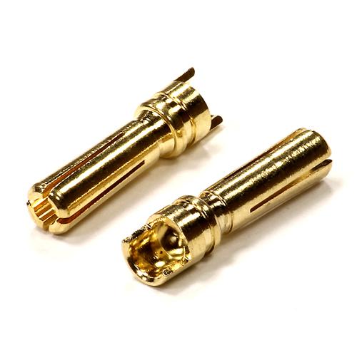 C24046 Gold Plated 4mm Size High Current Bullet Connector (2) Male - Image 1