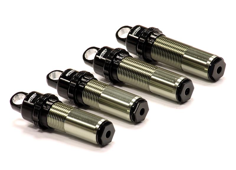 C24147BLACK Billet Machined Threaded Shock Body (4) for Axial 1/10 EXO Off-Road - Image 1
