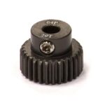 Billet Machined Hard Anodized Aluminum 64 Pitch Pinion 29 Teeth for 0.125 Shaft