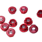 V2 Color Flanged Serrated Wheel Nut (10) 4mm Size