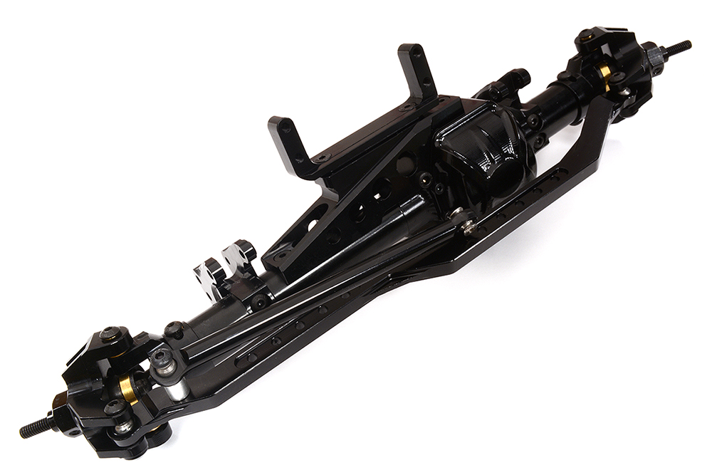 C24450BLACK V2 Billet Machined Complete Front Axle Assembly for Axial 1/10 Wraith 2.2 - Image 1