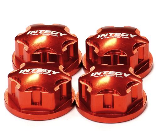 C24456RED Billet Machined 17mm Hex Wheel Nut for Most 1/8 Buggy, Truggy, SC & Mon.Truck - Image 1