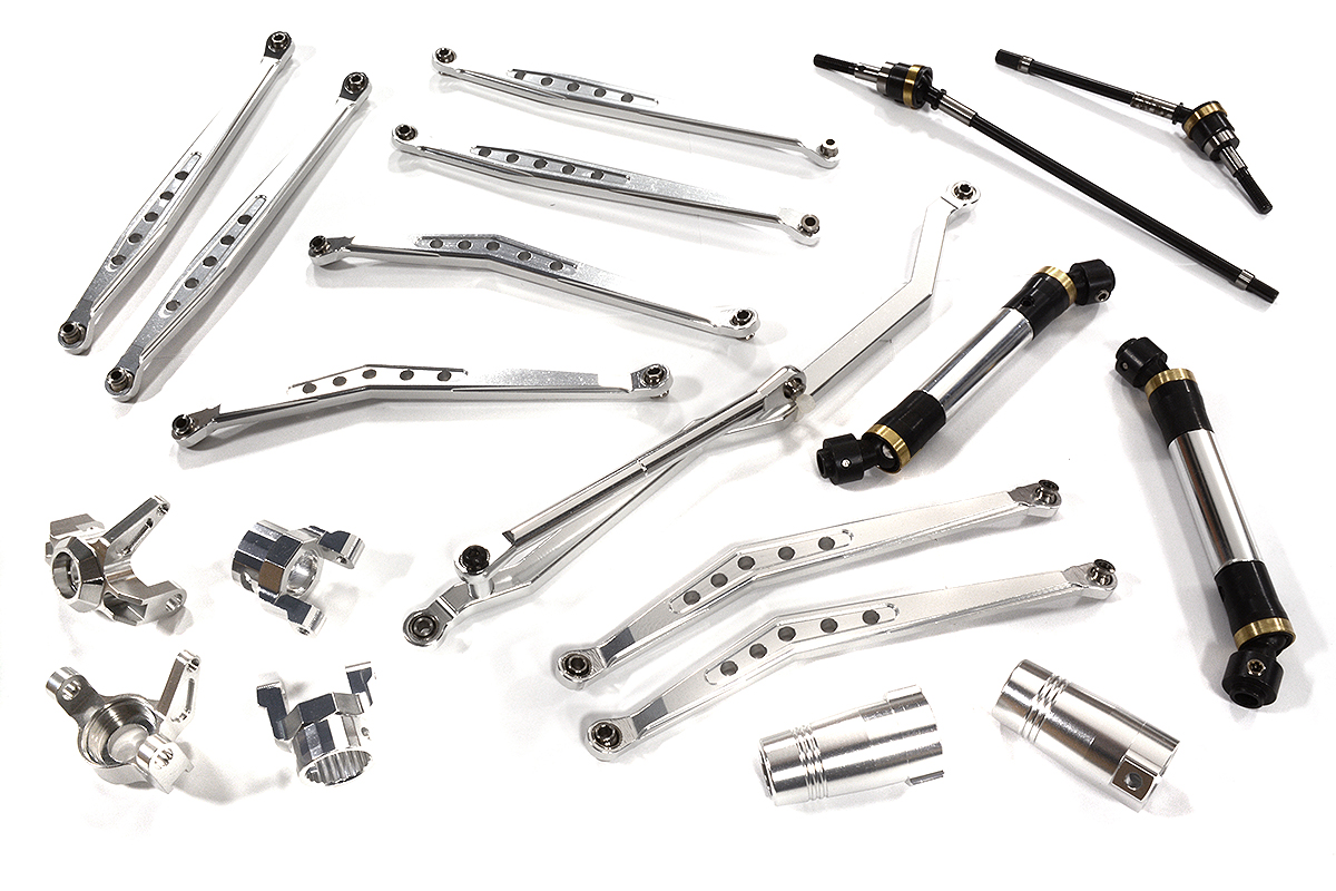 C24534SILVER Billet Machined Stage 2 Conversion Set for Axial Wraith 2.2 - Image 1