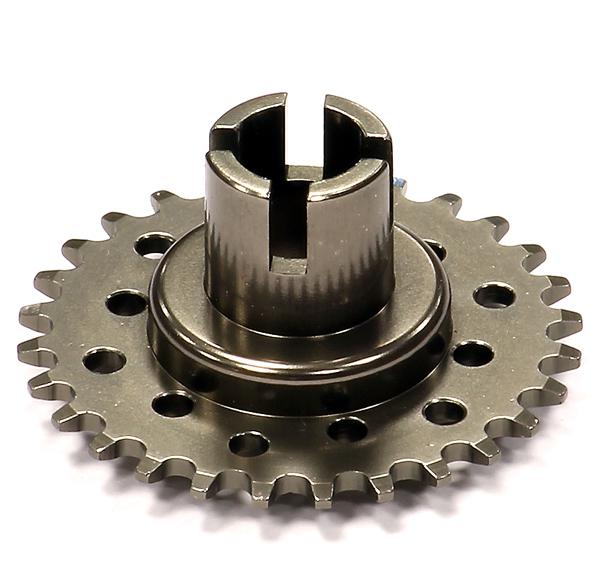 C24563GUN Billet Machined Metal Driver Gear for Kyosho 1/8 Motorcycle - Image 1