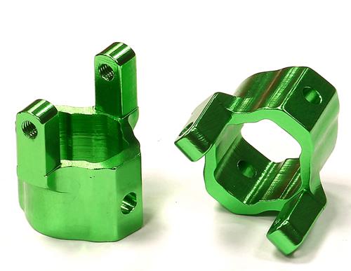 C24568GREEN Billet Machined Alloy Caster Blocks for Axial SCX-10 Honcho & Dingo AX80012 - Image 1