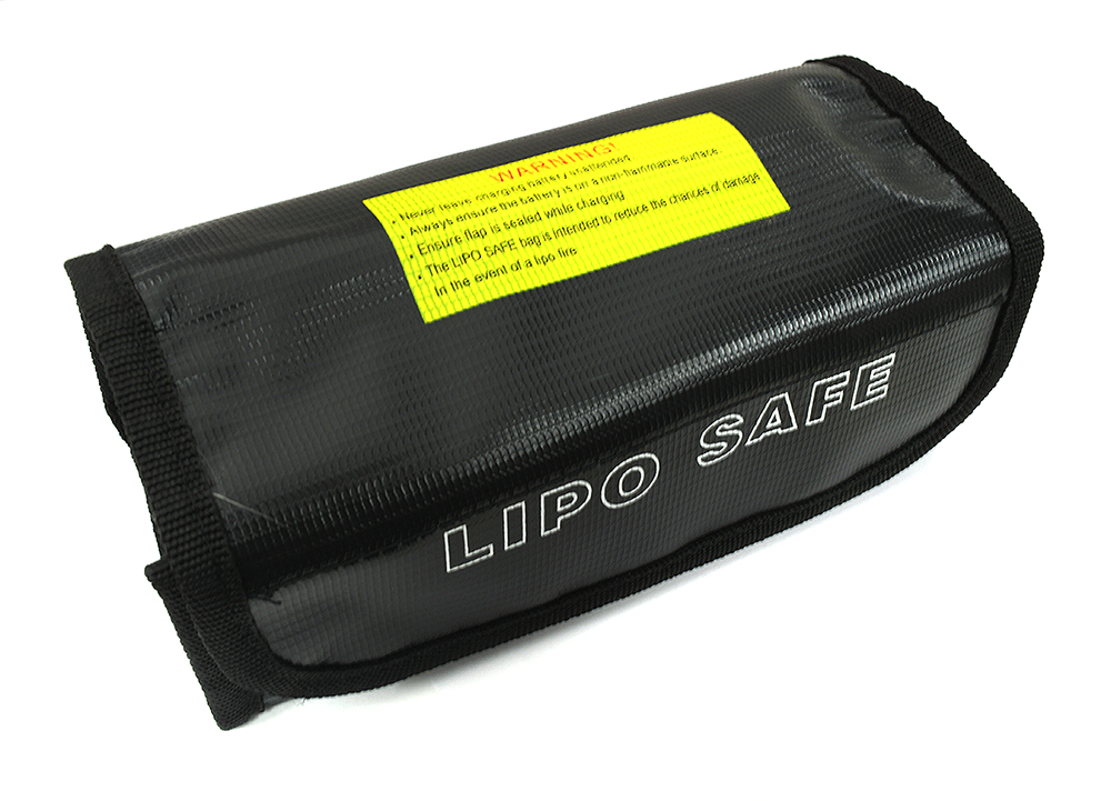 C24575BLACK LiPo Guard Large Case (165x75x65mm) for Charging and Storage - Image 1