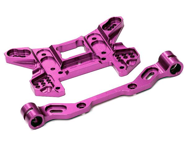 C24647PURPLE Billet Machined Rear Shock Tower for HPI 1/8 Apache SC & C1 Flux - Image 1