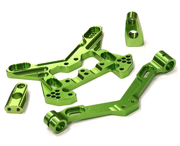 C24648GREEN Billet Machined Front Shock Tower for HPI 1/8 Apache SC Flux - Image 1