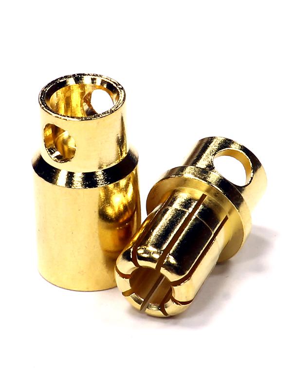C24671 High Current Gold Plated 8mm Bullet Male & Female Connector Set - Image 1