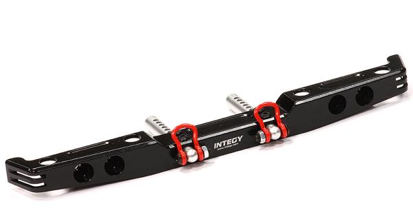 C24688BLACK Billet Machined Alloy Rear Bumper for Axial SCX-10, Dingo, Honcho AX80039B - Image 1