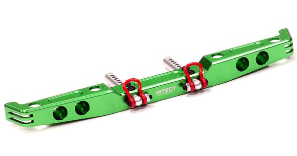 C24688GREEN Billet Machined Alloy Rear Bumper for Axial SCX-10, Dingo, Honcho AX80039B - Image 1