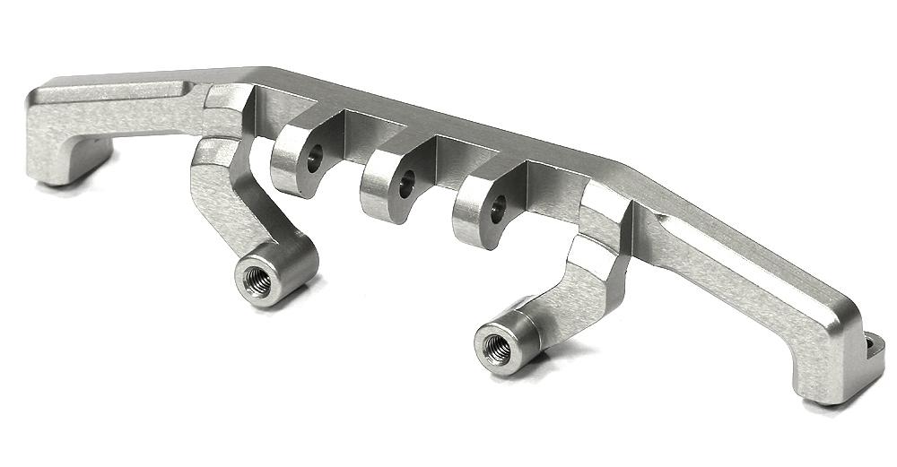 C24691SILVER Billet Machined Alloy Rear Upper Mount for Axial SCX-10, Dingo, Honcho AX80043 - Image 1