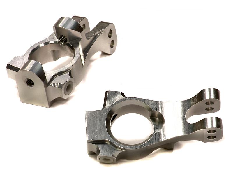 C24845SILVER Billet Machined Caster Blocks for HPI 1/8 Apache SC & C1 Flux - Image 1