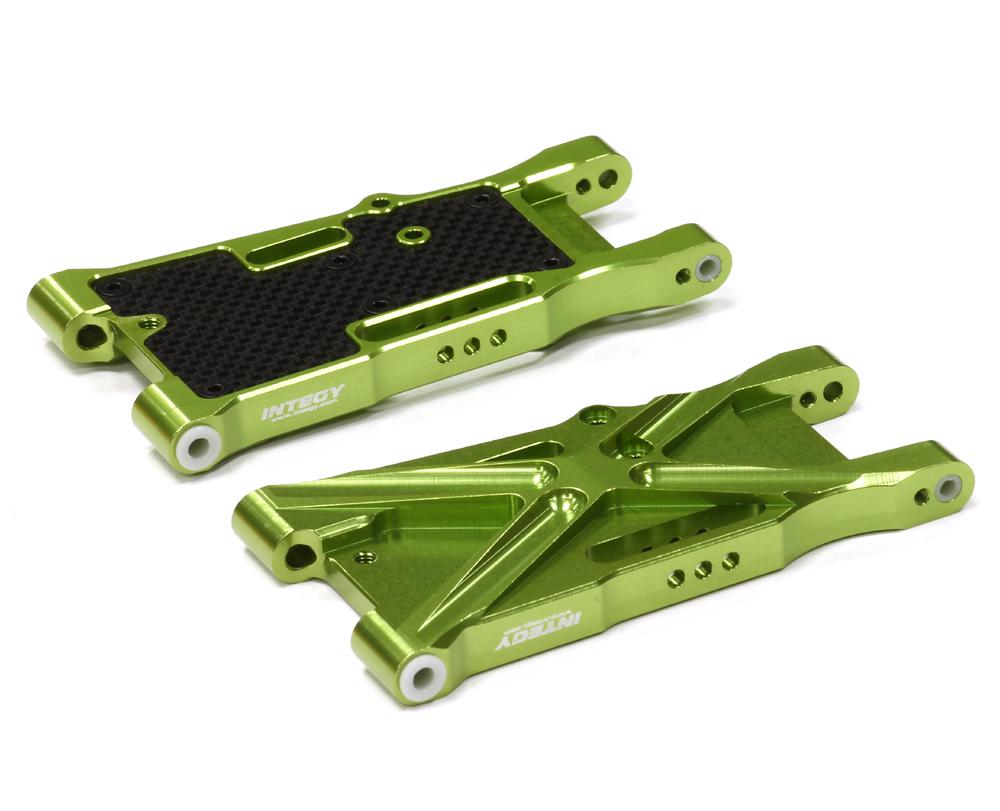 C24851GREEN Billet Machined Rear Suspension Arms for HPI 1/8 Apache SC & C1 Flux - Image 1