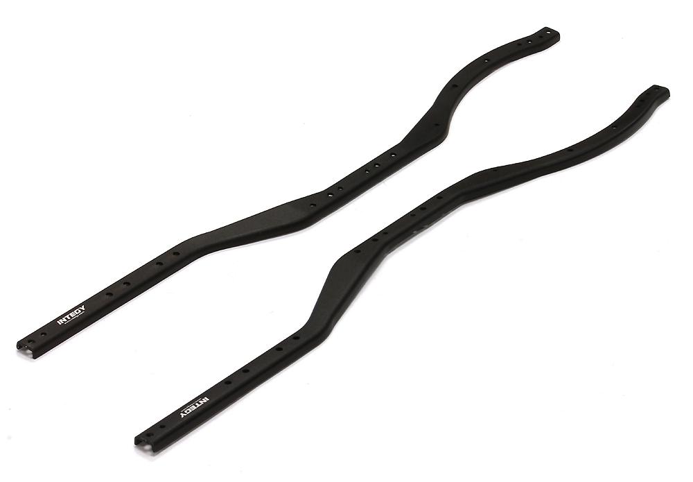 C24858BLACK Alloy Frame Rail Set (2) for SCX-10 Dingo, Honcho & Jeep - Image 1