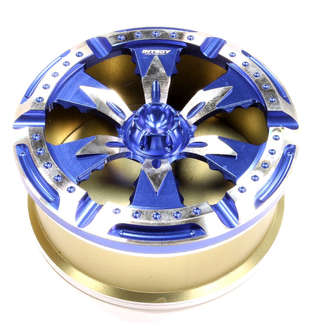 C25010BLUE Billet Machined Aluminum Cigarette Ashtray w/ 6 Position Slots - Image 1