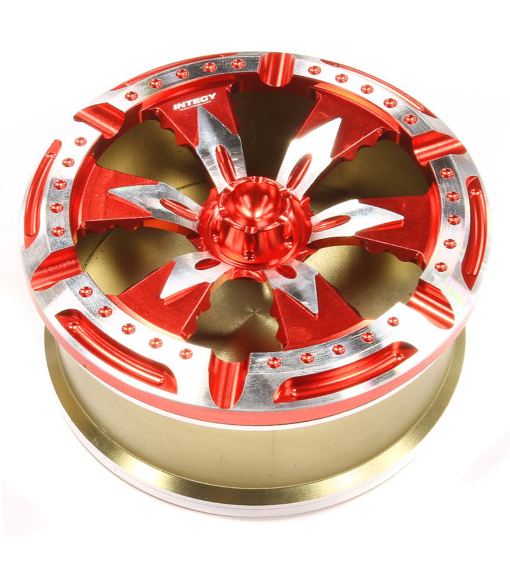 C25010RED Billet Machined Aluminum Cigarette Ashtray w/ 6 Position Slots - Image 1