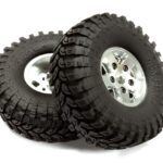 Billet Machined 5 Spoke XF 1.9 Wheel & Tire (2) for Scale Crawler (O.D.=114mm)