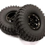 Billet Machined 6 Spoke XJ 1.9 Wheel & Tire (2) for Scale Crawler (O.D.=114mm)