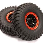 Billet Machined 12H Spoke XT 1.9 Wheel & Tire (2) for Scale Crawler (O.D.=114mm)