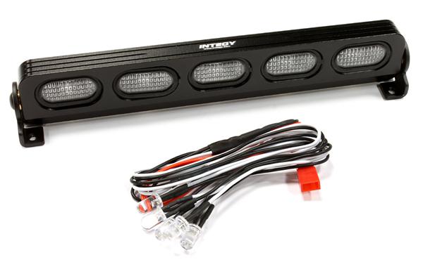 C25138BLACK Realistic T4 Adjustable Spot Light Bar (5) w/ LED for 1/10 & 1/8 Scale - Image 1