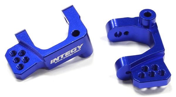 C25147BLUE Billet Machined Caster Blocks for Associated SC10B Off-Road - Image 1